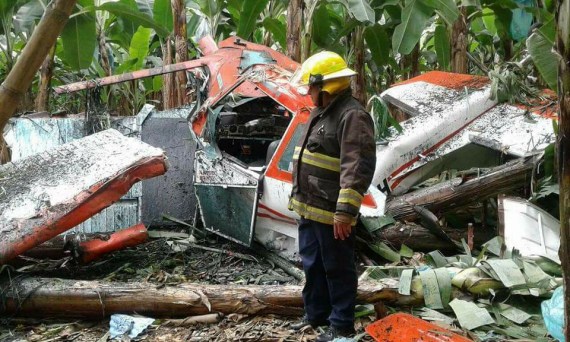 Fracturas múltiples por accidente en avioneta